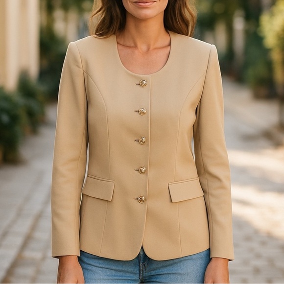 NWT Jason Wu Classic Beige Blazer - Picture 1 of 5